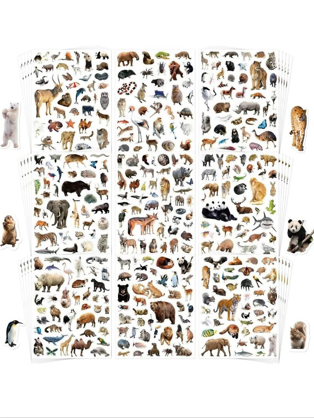 Animal Stickers Pack for Small Pets Theme - Brown & Black